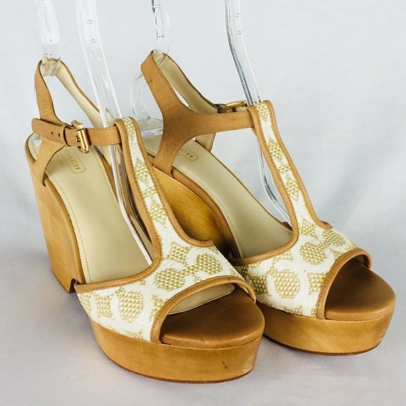 Coach Shoes - Coach Nelly Open Toe Platform Wedge Sandal 8.5 B